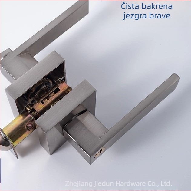 Brava od zinkove legure, kuglični ball-lock tipa, model Ball lock tongue, za drvena vrata, jednostavan i čvrst dizajn