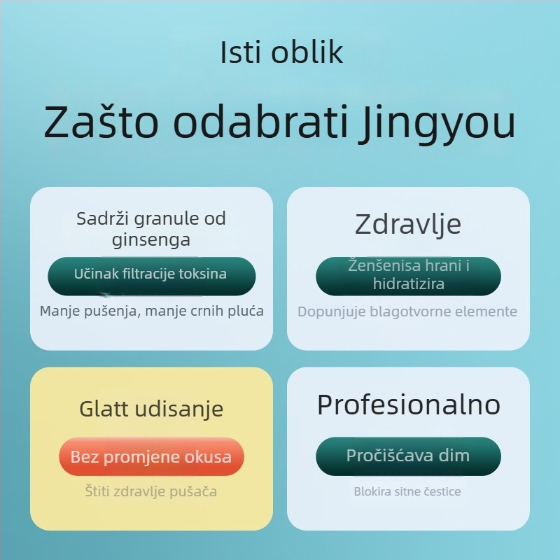 Jednokratni plastični držač filtra za cigarete s četiri načina filtracije (grubo/srednje/fino), tisak logotipa, pakiranje 100 komada