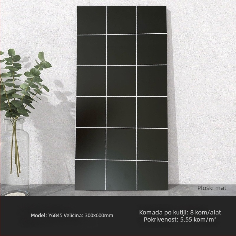 Glazirana pločica Grid Tile Series, skandinavski stil, mat površina, protuklizna pločica za unutarnje zidove