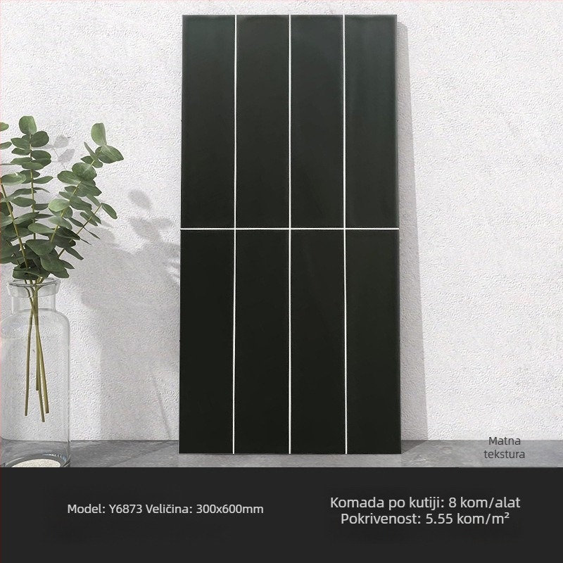 Glazirana pločica Grid Tile Series, skandinavski stil, mat površina, protuklizna pločica za unutarnje zidove