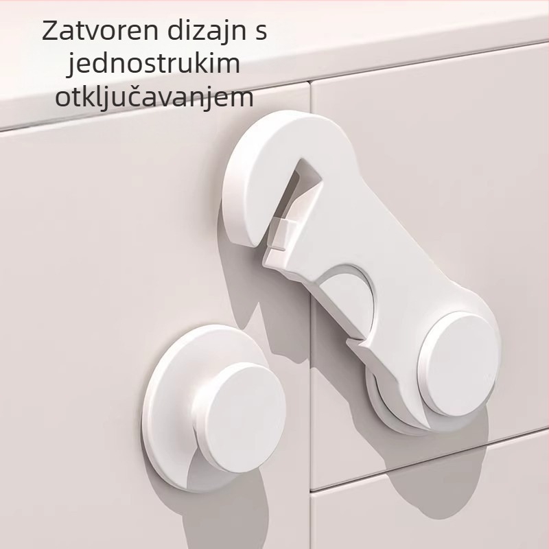 Djetinska sigurnosna brava za ladice i vrata ormara – sprječava otvaranje i prislanjanje prstiju (Model: Standardni; Materijal: Standardni; Šifra artikla: TTT1004011987; Stil: Moderni minimalistički)
