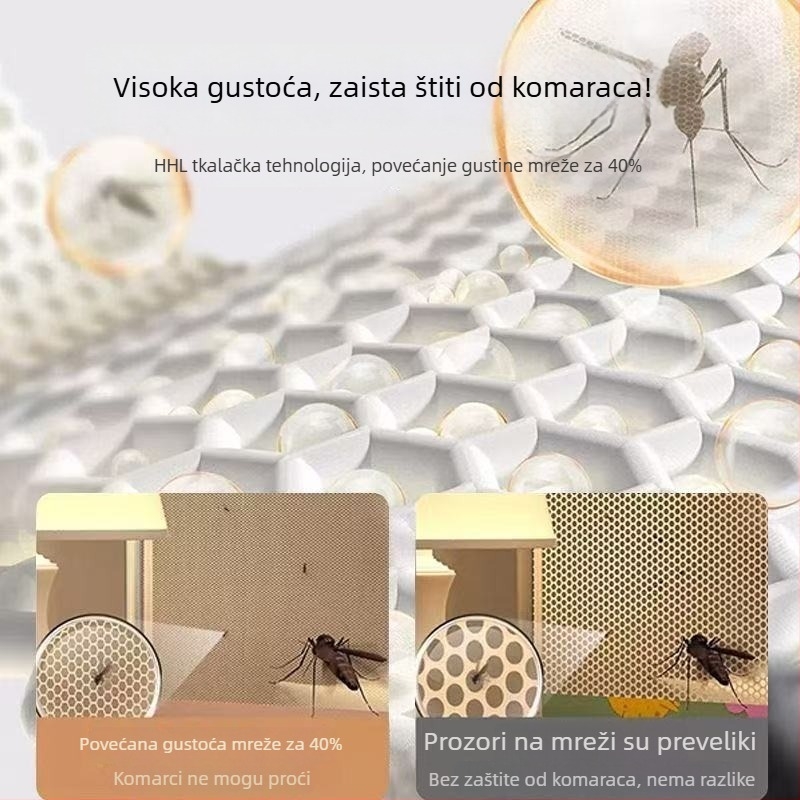 Mreža protiv komaraca za krevet, stil mongolske jurte, bez montaže, sklopiva, dvostruka vrata, fiberglas