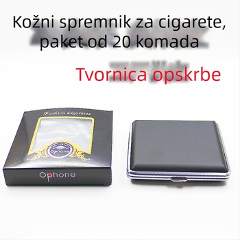 Metalni etui za cigarete Water ice, s otisnutim logom, paket od 300 komada, moderni minimalistički stil.