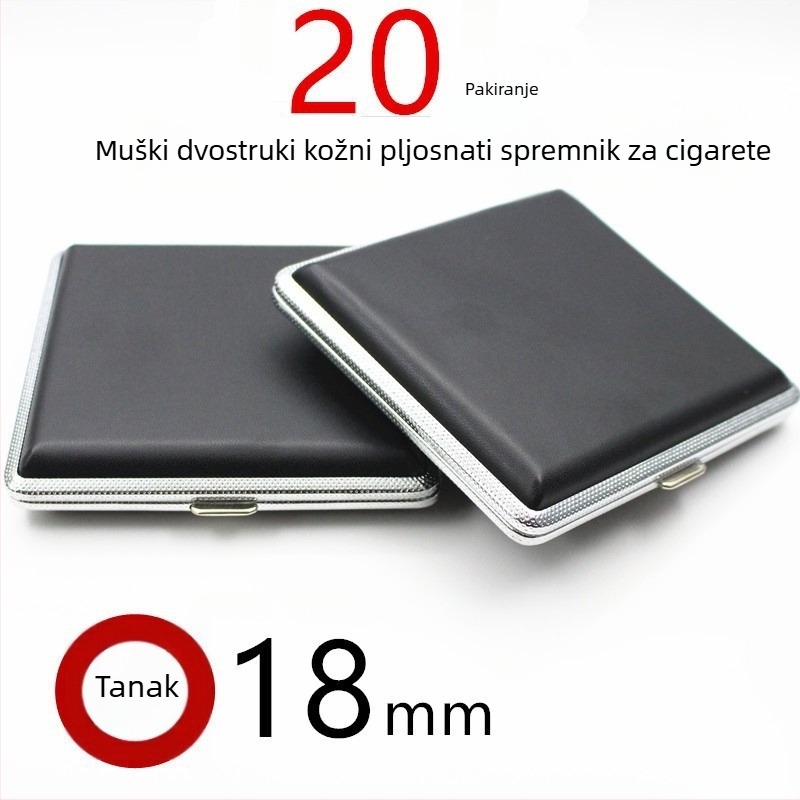 Metalni etui za cigarete Water ice, s otisnutim logom, paket od 300 komada, moderni minimalistički stil.