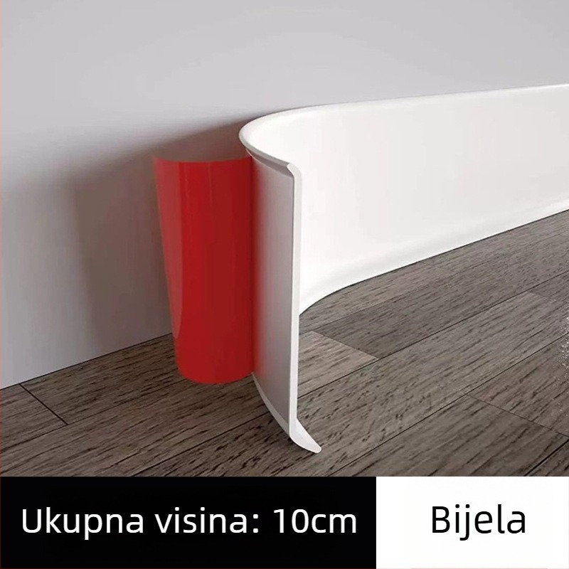PVC samoljepljivi plint za zid i kut stepenica, model L100, moderni minimalistički stil