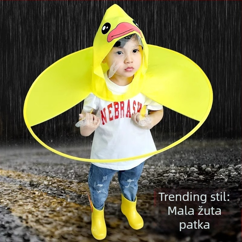 Dječje kišno pončo s karikaturnim dizajnom, EVA tkanina, PVC vodootporni sloj, za djecu