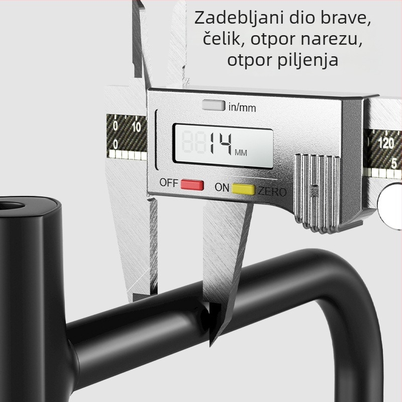 OPEL UC-K-1 Željezni U-oblik Zatvarač za Bicikl i Električno Vozilo — protiv udara, protiv provale, vodootporan, 0,6 kg