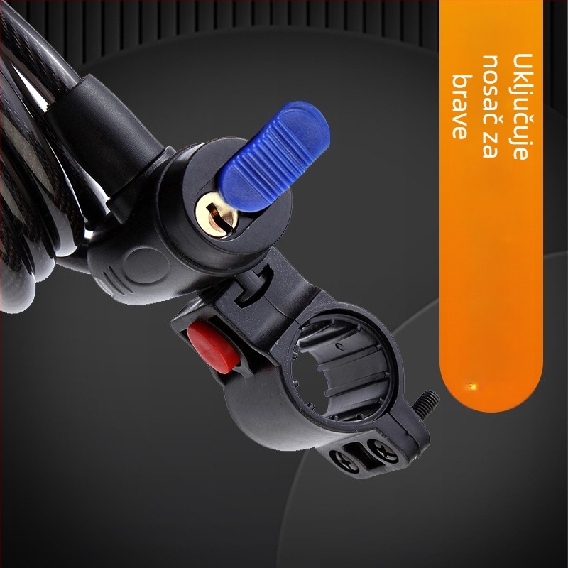 Sklopivi sigurnosni katanac za bicikl s čeličnim sajlom, model JTS, marka OPEL, za cestovne bicikle, 270 g