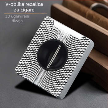 Honesty Rezač za cigare – V-oblika oštrice, nehrđajući čelik, elektroplatirani premaz, ručna izrada