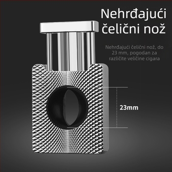Honesty Rezač za cigare – V-oblika oštrice, nehrđajući čelik, elektroplatirani premaz, ručna izrada