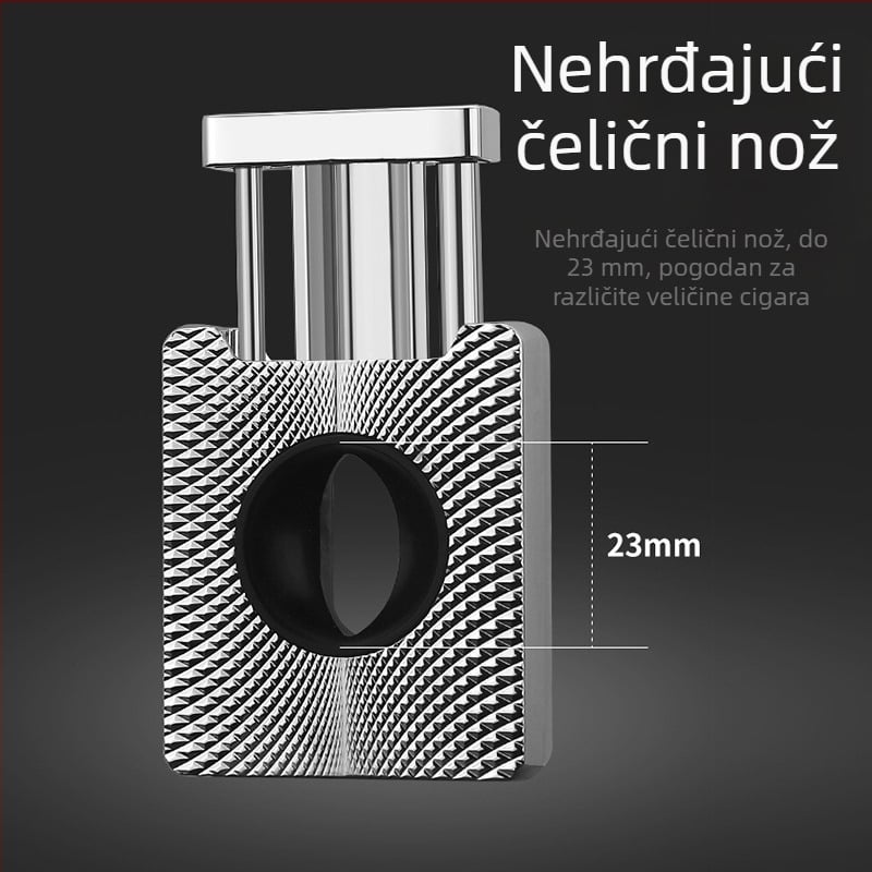 Honesty Rezač za cigare – V-oblika oštrice, nehrđajući čelik, elektroplatirani premaz, ručna izrada