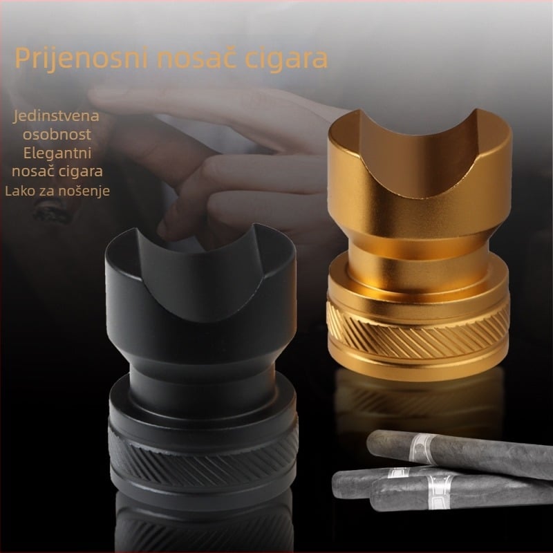Prijenosni držač cigare iz aluminijske legure, stil laganog luksuza, mogućnost prilagodbe
