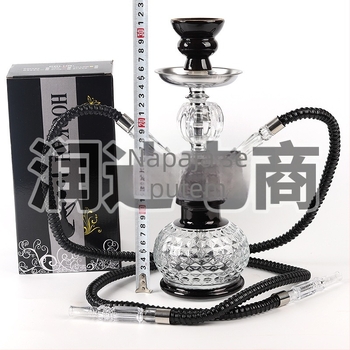 Set narghile za dvoje, kompaktna metalna nargila s dvostrukom konfiguracijom, minimalistički stil