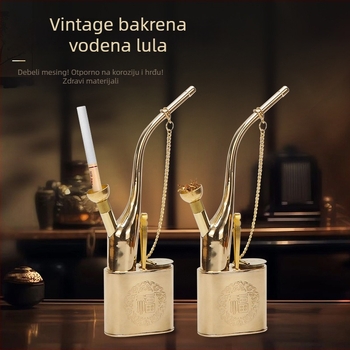 Smoke Pot s filtrom visokog učinka, dvostruka funkcija, mesing, retro dizajn