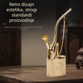 Smoke Pot s filtrom visokog učinka, dvostruka funkcija, mesing, retro dizajn