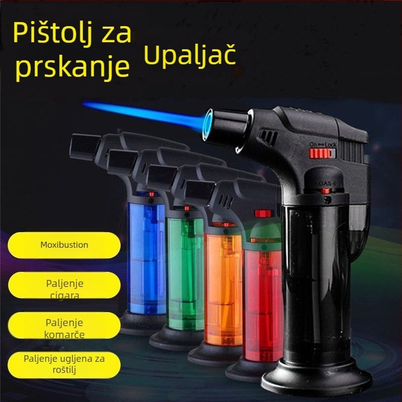 Paljenje za moksibuziju i cigare, otporan na vjetar, punjiva butanska, plastično tijelo, kompatibilan s aromaterapijom