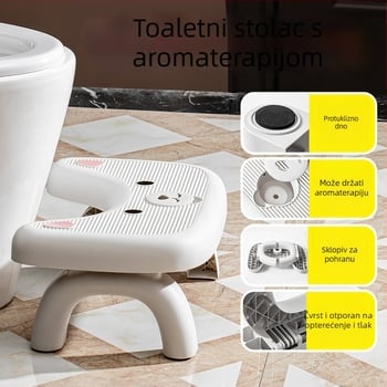 Aromaterapijski sklopivi toaletni stolac, plastika, Yue chen youpin