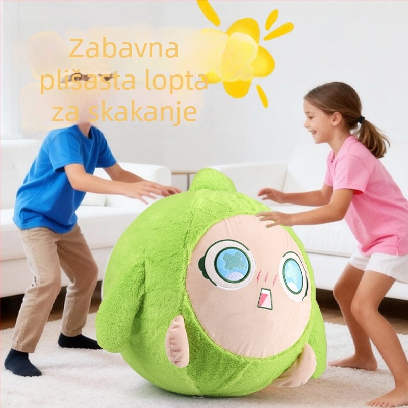 Jaje-oblikovana nafukljiva pliš igračka, crtani dizajn, PVC materijal