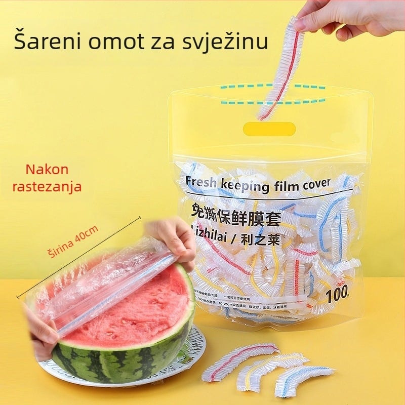 Dongtai Plastična Zaštita za Svježu Hranu, Jednokratna, Deblja i Šira, 100 Komada u Kutiji