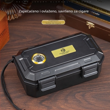 Prijenosna kutija za cigare, vodootporna, dvostruka konstrukcija, velika kapacitet, deset komada (Brand: HANNICOOK)