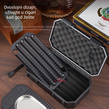 Prijenosna kutija za cigare, vodootporna, dvostruka konstrukcija, velika kapacitet, deset komada (Brand: HANNICOOK)