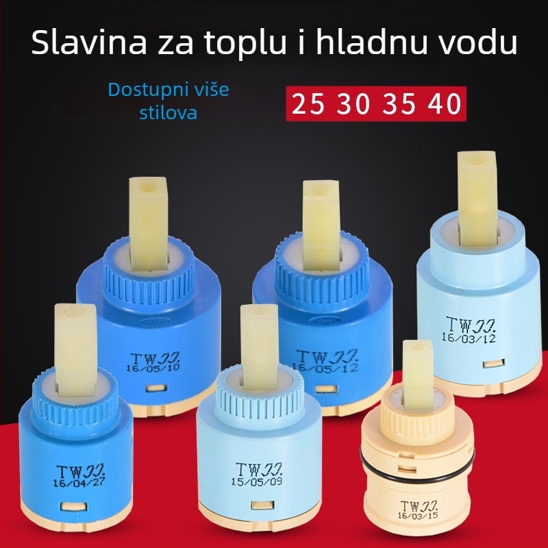Kuhinjski slavina keramičko jezgro ventila 25/35/40 – miješanje tople i hladne vode, komplet za održavanje
