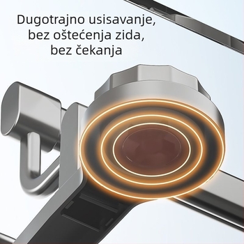 Metalni držač za ručnike u kupaonici, sklopni, s usisnim pričvršćivanjem na zid, marka Qinjiu