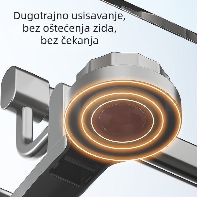 Metalni držač za ručnike u kupaonici, sklopni, s usisnim pričvršćivanjem na zid, marka Qinjiu