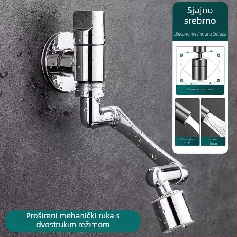 Mjedeni zidni miješajući slavina za mop sudoper, produžena, protiv prskanja, model 825, za kupaonicu i balkon