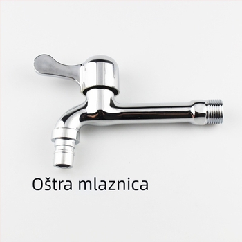 Proširena slavina za perilicu rublja, zidna ugradnja, dvostruka upotreba, cinkova legura, ulaz 15 mm, sjedalo ventila 20 mm, 1,6 MPa