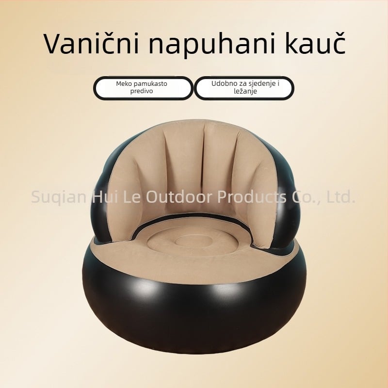 Naduvani jednodomni kauč za ured i dom, prenosni i sklopivi za vanjsku upotrebu (PVC; 1 osoba; pumpa zraka; 1200)