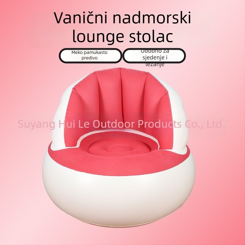 Naduvani jednodomni kauč za ured i dom, prenosni i sklopivi za vanjsku upotrebu (PVC; 1 osoba; pumpa zraka; 1200)