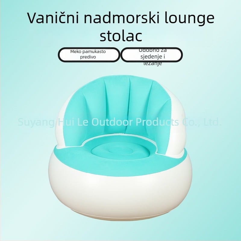 Naduvani jednodomni kauč za ured i dom, prenosni i sklopivi za vanjsku upotrebu (PVC; 1 osoba; pumpa zraka; 1200)
