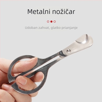 Dunhao FT-11849 - Ručno izrađeno, prenosno, nehrđajući čelik, dvostrani rezač za cigare