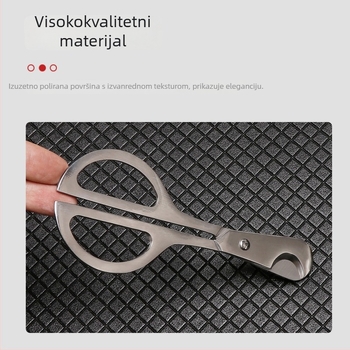 Dunhao FT-11849 - Ručno izrađeno, prenosno, nehrđajući čelik, dvostrani rezač za cigare