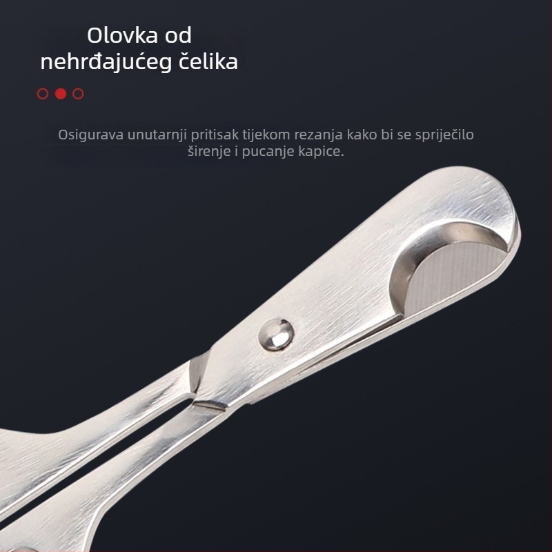 Dunhao FT-11849 - Ručno izrađeno, prenosno, nehrđajući čelik, dvostrani rezač za cigare