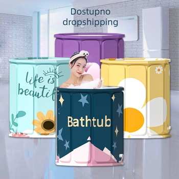 Sklopiva kada s poklopcem za odrasle, sklopivi dizajn, stalna temperatura, masažna funkcija i para mjehurića