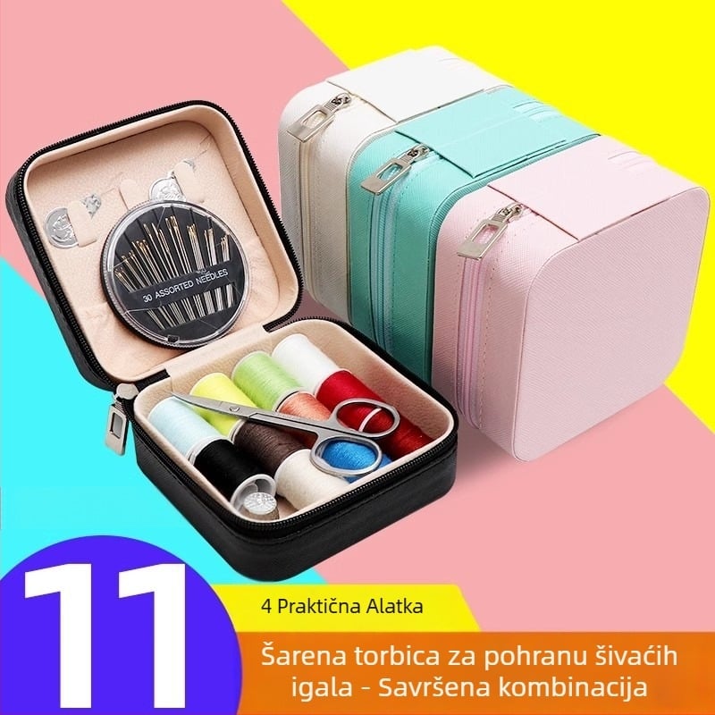 Prijenosna kutija za šivanje i niti — jednostavan stil, za kućnu upotrebu i popravak odjeće
