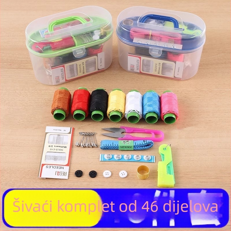 Set kutije za iglu i konac, Plastična torbica, Minimalistički stil, Organizator za šivanje