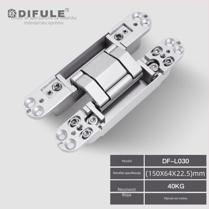 DIFULE 3D Podesiva križna šarka, obliku H, cinkova zlitina