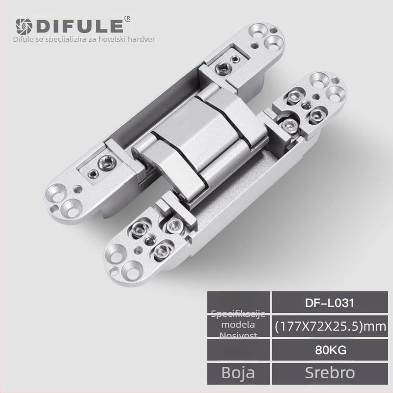 DIFULE 3D Podesiva križna šarka, obliku H, cinkova zlitina