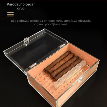 Dunhao Plastični Humidor za Cigare – Jednostavan Stil, Lagani Luksuz, Model CD-069