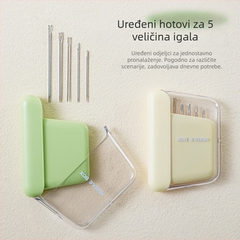 Prenosna džepna magnetska kutija za igle i šivaći pribor, serija pakiranje igala, ABS + 60# čelik, 220 komada po kutiji, bruto težina 30 g