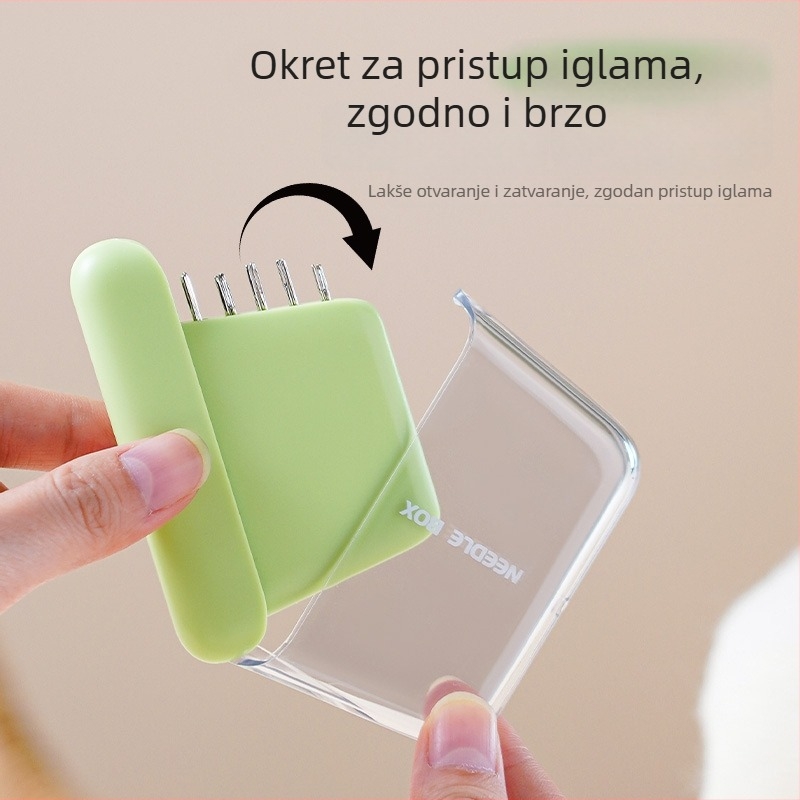 Prenosna džepna magnetska kutija za igle i šivaći pribor, serija pakiranje igala, ABS + 60# čelik, 220 komada po kutiji, bruto težina 30 g