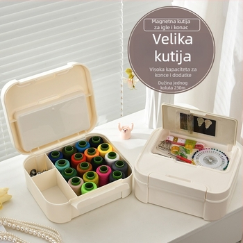 Plastična kutija za šivanje – set, serija paketa igala, velika kapaciteta, minimalistički dizajn, težina 1.874 kg