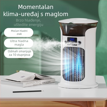 USB prijenosni stolni ventilator s raspršivanjem, 3-lopatni DC četkasti motor, 3 brzine zraka, tih rad <36 dB, 3.7V 5W
