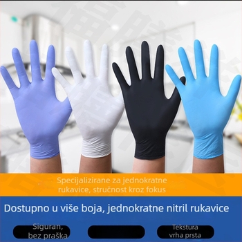 Jednokratne nitril rukavice, deblje, otporne na masnoće i kiseline/lužine, za tetoviranje, kozmetičke usluge, frizerske usluge i mehaničko održavanje
