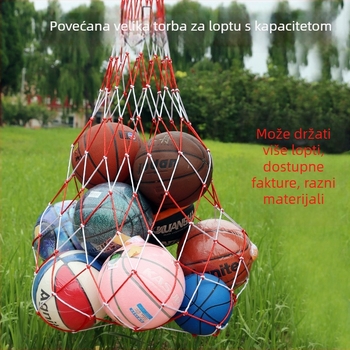Velika torba s džepom za lopte za košarku/odbojku/fudbal; kapacitet 10–20 lopti; prijenosni mrežasti džep; marke Aerobics; mogućnost privatne oznake