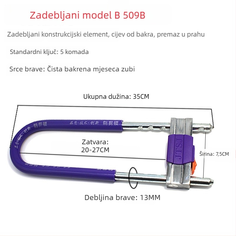 U-oblika brava za staklena vrata, produžena, s dvostrukim otvaranjem kliznih vrata, zaštita od krađe, legura cinka, model 1, novi kineski stil, za ured i trgovinu