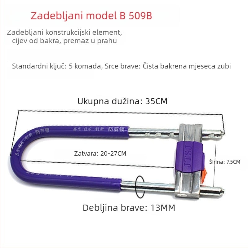 U-oblika brava za staklena vrata, produžena, s dvostrukim otvaranjem kliznih vrata, zaštita od krađe, legura cinka, model 1, novi kineski stil, za ured i trgovinu